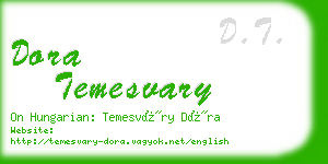 dora temesvary business card